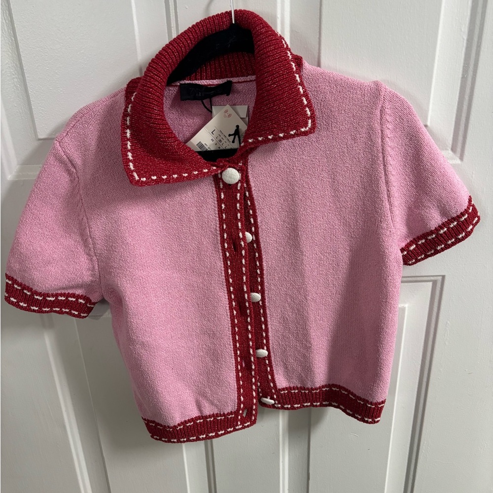 Pink and Red Zara Shirt